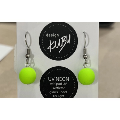 KUBUdesign náušnice základ neon žluté 0001800