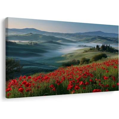 Obraz ranní mlha nad kopci - 90x60