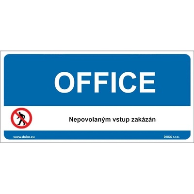 DUKO OFFICE Formát: 190 x 90 mm, Materiál: plast 0,5 mm, samolepící vinylová fólie