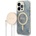 GUESS Гръб Guess 4G MagSafe Compatible Case + Зарядно Wireless Charger за iPhone 14 Prо - Син