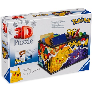 Ravensburger 3D Пъзел Ravensburger от 216 части - Покемон, кутия за съхранение (11546)