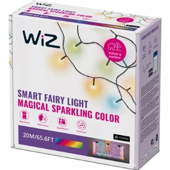 Philips Wiz 8720169076969 Wi-Fi LED Smart Fairly Light Type-C vianočná reťaz 20m 15W 2700-5000K+RGB IP44 čierna
