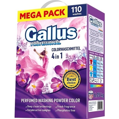 Gallus Professional 4v1 Color prášok na pranie 6,05 kg 110 PD