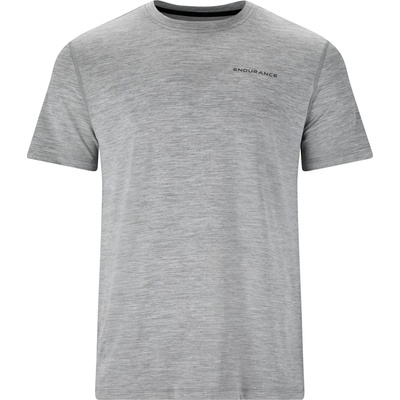 ENDURANCE Мъжка спортна тениска ENDURANCE Abdon Melange S/S Tee Sport shirt - Light Grey Melange - размер XXL (216-4581-0215)