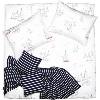 SCANquilt Obliečky SATÉN PLUS boats 140x200 70x90