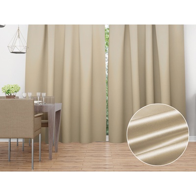 Biante Saténový záves LUX-054 Latte 140x250 cm