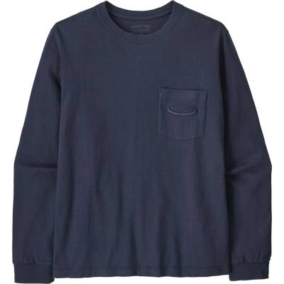 Patagonia Мъжка блуза с дълъг ръкав Patagonia L/S MW '95 Oval Logo Pocket Tee Longsleeve - New Navy - размер XXL (217-0790-0316)
