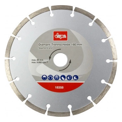 Dema Diamantový rezný kotúč segmentovaný 180 mm DDT180S