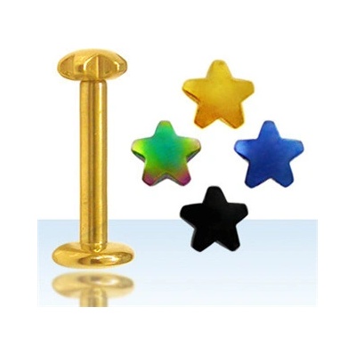 Šperky4U piercing do brady labreta hvězdička LB01153-B