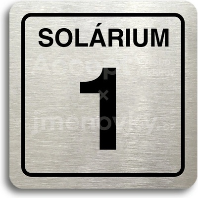 ACCEPT Piktogram solárium 1 - stříbrná tabulka - černý tisk
