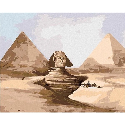 zuty Malování Podle Čísel Sfinga A Pyramidy Egypt 80 x 100 Cm Plátno
