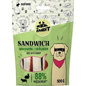VetExpert Mr. Bandit SANDWICH beef and rabbit - лакомство за куче, ленти сандвич с говеждо и заек, 500 гр - Полша