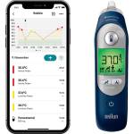 Braun ThermoScan® 7+ connect Ear Thermometer | Compatible with the Braun Family Care App | Age Precision® Technology | Color-coded Digital Display | Baby and Toddler Friendly - IRT6575NWE (IRT6575NWE) Термометър