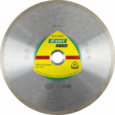 Diamantové řezné kotouče DT 600 F KLINGSPOR Varianta: DT 600 F 180X1,6X30