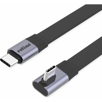 Roline 11.02.9098 USB USB 4.0 USB-C ® zástrčka USB-C ® zástrčka 0,8m černý