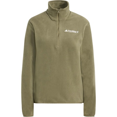 adidas Terrex Дамско поларено яке adidas Terrex Women's MT Half Zip Fleece Fleece jacket - Olive Strata (105-7170-0313)