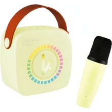 Kiddoboo Bluetooth mini karaoke set s mikrofonem a reproduktorem Yellow