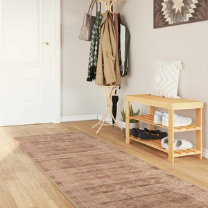 vidaXL Каса за килим MARSA Бяло 100 x 300 cm Полиестер и PVC (42023318)