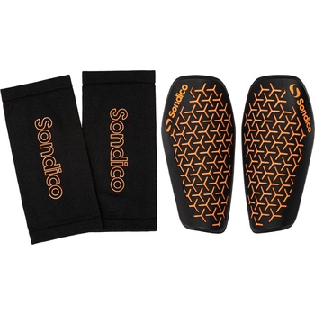 Sondico Футболни кори Sondico Comfort Sondico Flex Shin Guards - Black/Orange