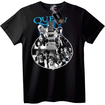 NOONEBRAND Тениска с лого на Queen и китара - 2XL, Black