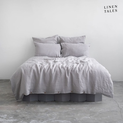 Linen Tales Светлосиво спално бельо за единично легло 135x200 cm - Linen Tales (LT-DCS-135x200/80x80-LG)