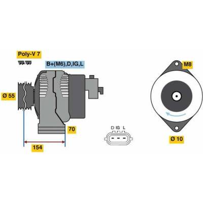generátor BOSCH 0 986 046 541