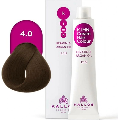 Kallos KJMN 4.0 Medium Brown Cream Hair Colour 1:1.5 100 ml
