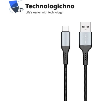 DeTech Кабел DeTech DE-43c2 Type-C 2m Black (40261)
