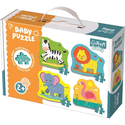 Trefl - Puzzle 4v1 Baby puzzle Safari - 1 - 39 piese