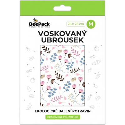 Beepack Voskovaný ubrousek rúžová kvítka 28x28cm