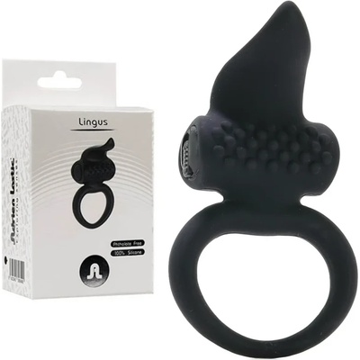 Вибриращ пенис пръстен, силиконов - Lingus Ring Black (D-237068)