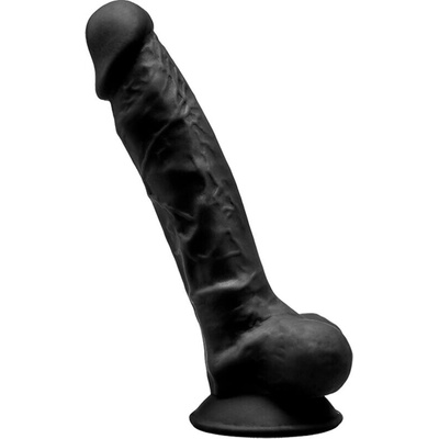 Silexd Model 1 Realistic Penis Premium Silexpan Silicone Black 17.5 Cm