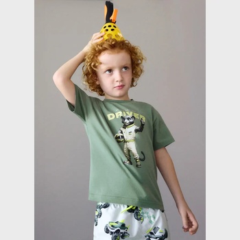 MAYORAL Тениска къс ръкав driver в Зелен цвят за мини момче Mayoral