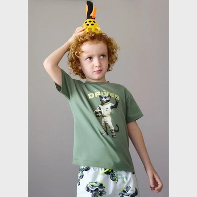 MAYORAL Тениска къс ръкав driver в Зелен цвят за мини момче Mayoral