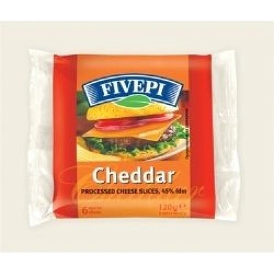 Топено сирене Чедър Fivepi слайс 120гр