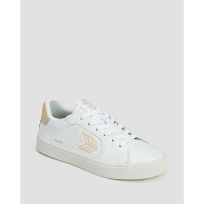 Cariuma Salvas White Leather Shifting Sand Logo Sneaker