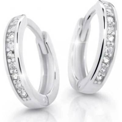 Cutie Diamonds zlaté kruhové náušnice pro děti s brilianty C3342-10-10-X-2-D