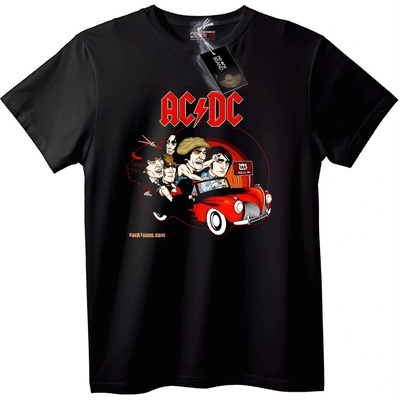 NOONEBRAND Тениска AC/DC Рок Кола - S, White