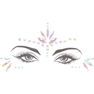 Ouch! Glow in the Dark Body Jewelry Stickers Face OU849GLO