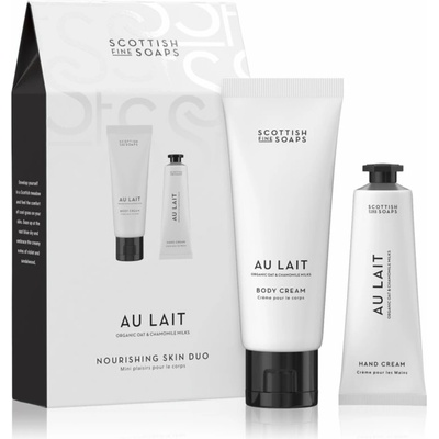 Scottish Fine Soaps Au Lait krém na ruky 30 ml + Scottish Fine Soaps telový krém 75 ml kozmetická sada