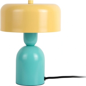 Leitmotiv Жълта/тюркоазена настолна лампа (височина 24 cm) Double Funky - Leitmotiv (LM2251BL)