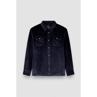 Paul and shark Men's Corduroy Relaxed Fit Overshirt - Navy