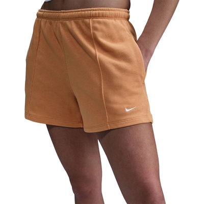 Nike Дамски поларени къси панталони Nike Chill Fleece Shorts Womens - Copper Moon