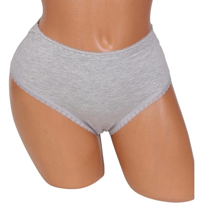 Сива дълбока бикина с дантела