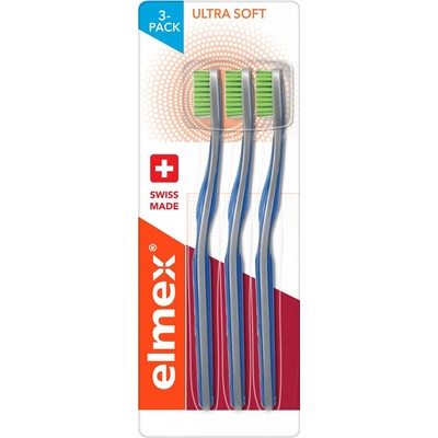 Elmex Swiss Made zubné kefky ultra soft 3 ks