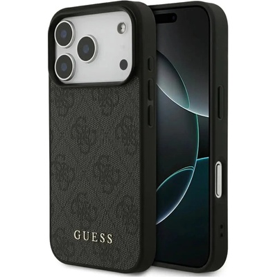 GUESS Класически калъф Guess 4G за iPhone 17 Pro - черен (3666339556204)