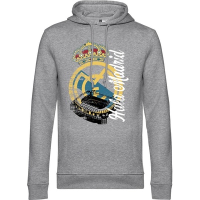 Superfutbal mikina Real Retro sivá melírová