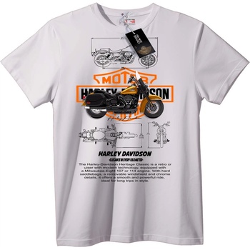 NOONEBRAND Тениска Мотор Harley-Davidson - 5XL, Black