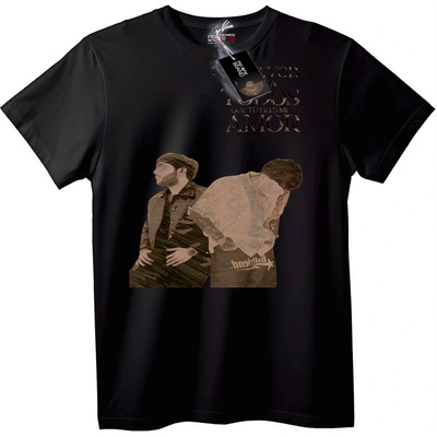NOONEBRAND Тениска Любов и Братство - XS, Black