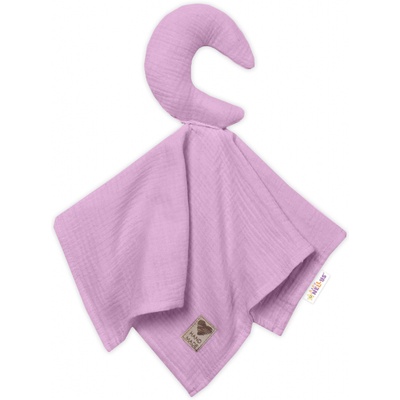 Baby Nellys mušelínový maznáčik prítulníček Mesiačik lila